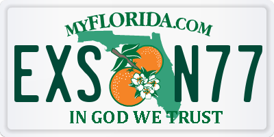 FL license plate EXSN77