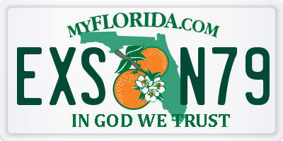FL license plate EXSN79