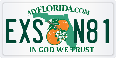 FL license plate EXSN81