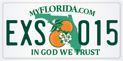 FL license plate EXSO15