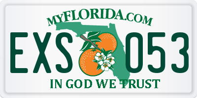 FL license plate EXSO53