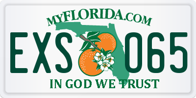 FL license plate EXSO65