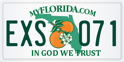 FL license plate EXSO71