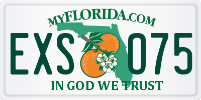 FL license plate EXSO75