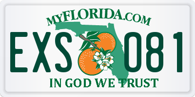 FL license plate EXSO81