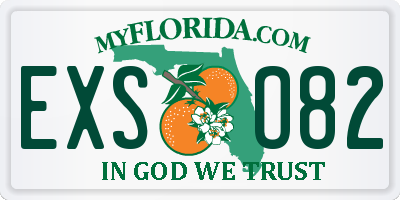 FL license plate EXSO82