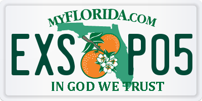 FL license plate EXSP05