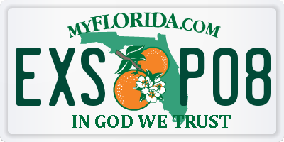 FL license plate EXSP08