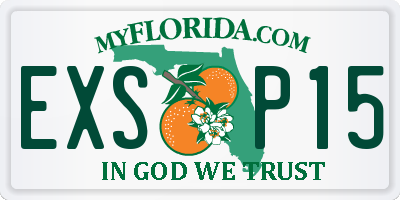 FL license plate EXSP15