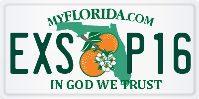 FL license plate EXSP16