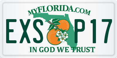 FL license plate EXSP17