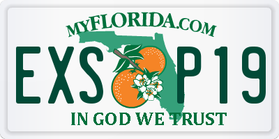 FL license plate EXSP19
