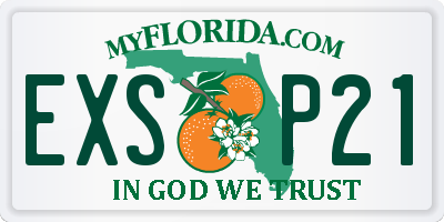 FL license plate EXSP21