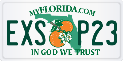 FL license plate EXSP23