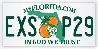 FL license plate EXSP29
