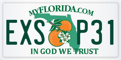 FL license plate EXSP31