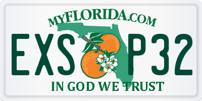 FL license plate EXSP32