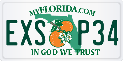 FL license plate EXSP34