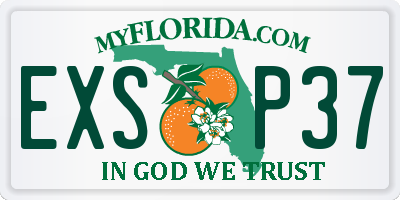 FL license plate EXSP37