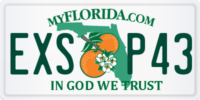 FL license plate EXSP43