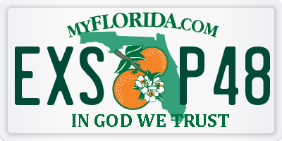 FL license plate EXSP48