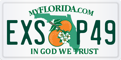 FL license plate EXSP49