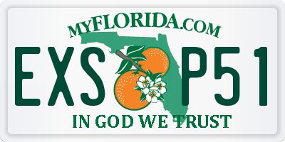 FL license plate EXSP51