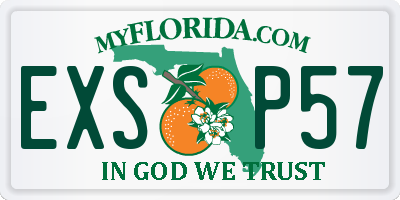 FL license plate EXSP57