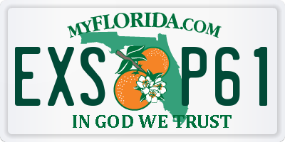 FL license plate EXSP61