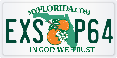 FL license plate EXSP64