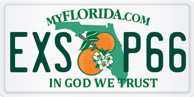 FL license plate EXSP66