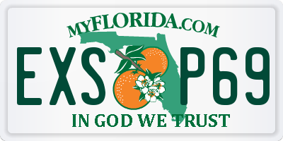FL license plate EXSP69