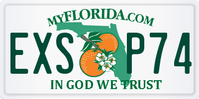 FL license plate EXSP74