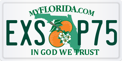 FL license plate EXSP75