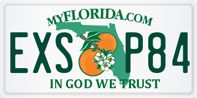 FL license plate EXSP84