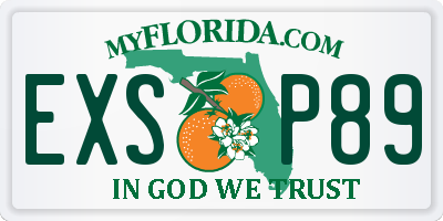 FL license plate EXSP89