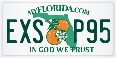 FL license plate EXSP95