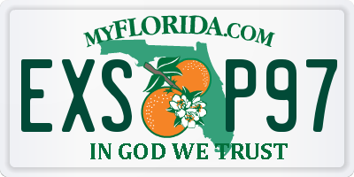 FL license plate EXSP97