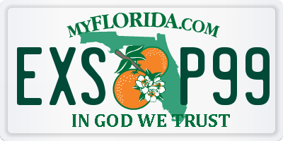 FL license plate EXSP99