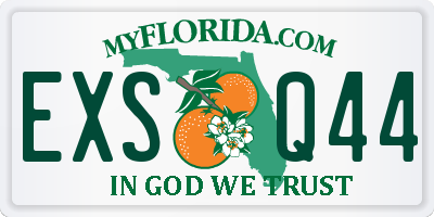 FL license plate EXSQ44