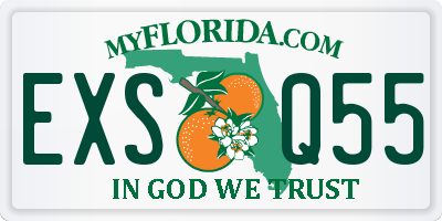 FL license plate EXSQ55