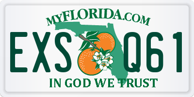 FL license plate EXSQ61