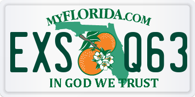 FL license plate EXSQ63