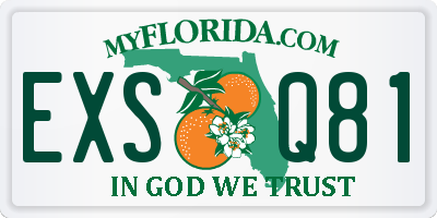 FL license plate EXSQ81