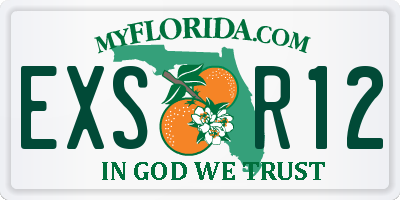 FL license plate EXSR12