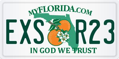FL license plate EXSR23
