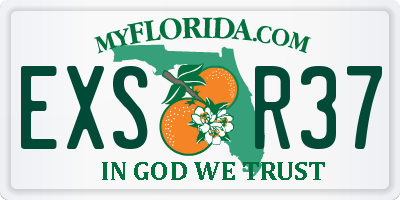 FL license plate EXSR37