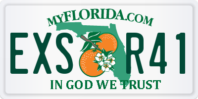FL license plate EXSR41
