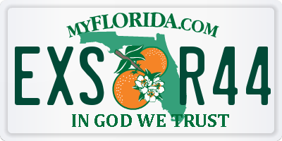 FL license plate EXSR44