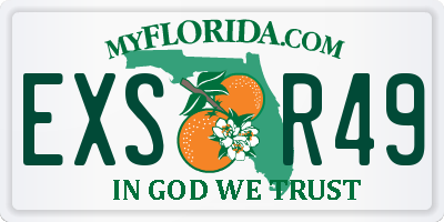 FL license plate EXSR49